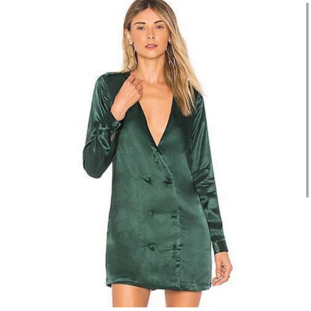 L'Academie The Cadet Dress in Emerald - Revolve